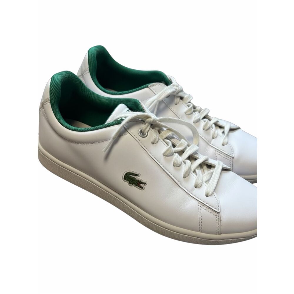 LACOSTE Hydez 119 1 P SMA White Green Leather Lifestyle Sneakers Size 8